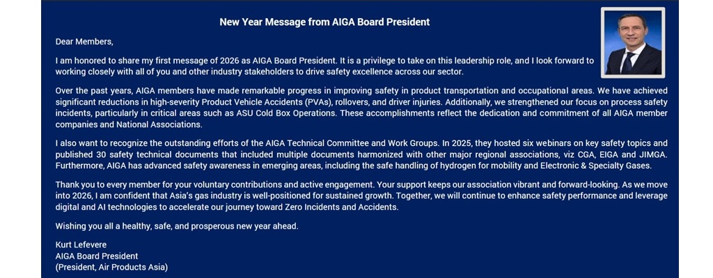 New Year Message 2026 from Kurt Lefevere